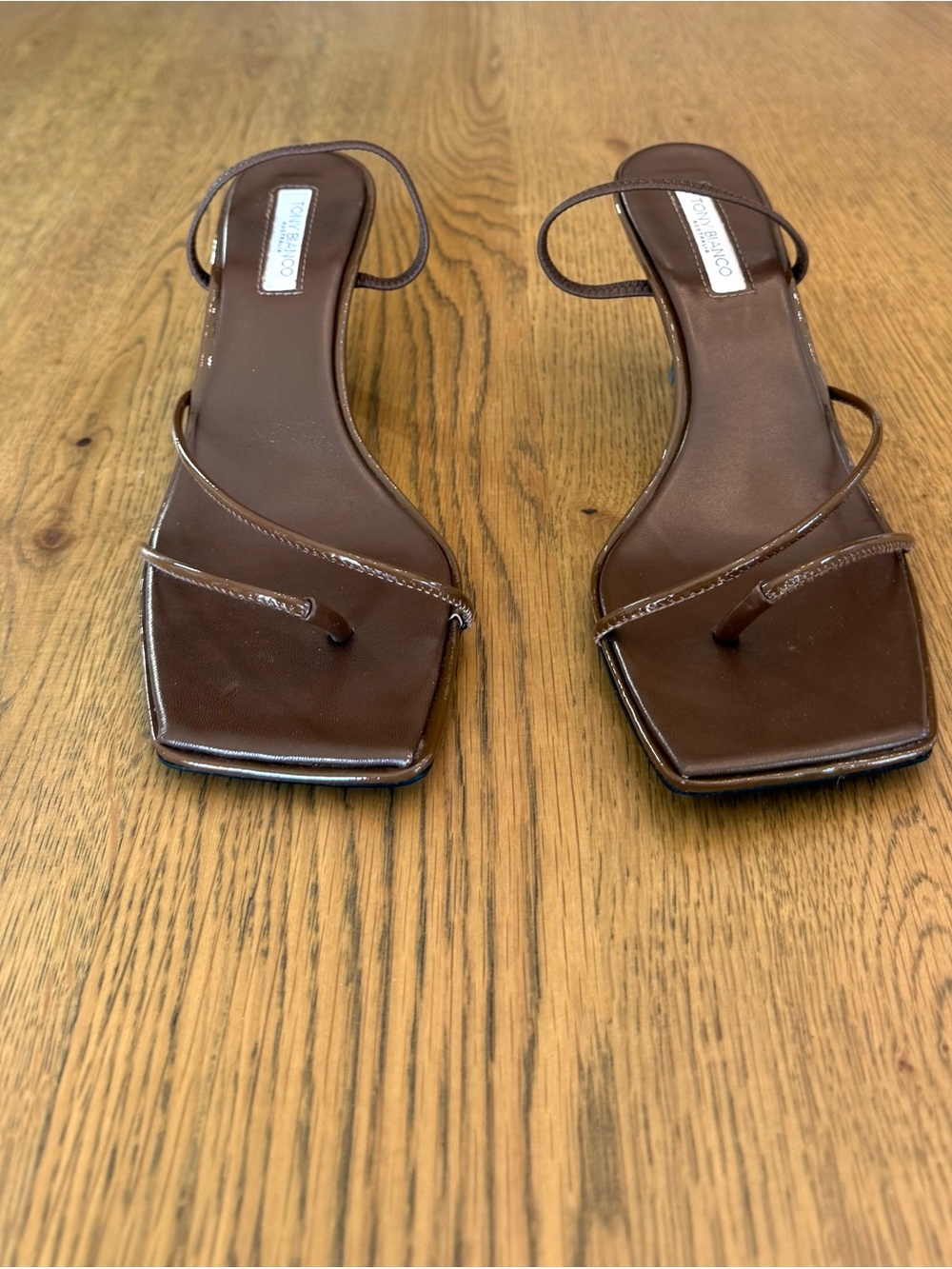 Tony Bianco Ruma Brown Kitten Heel Sandals NIB Sz 9 - Picture 14 of 16